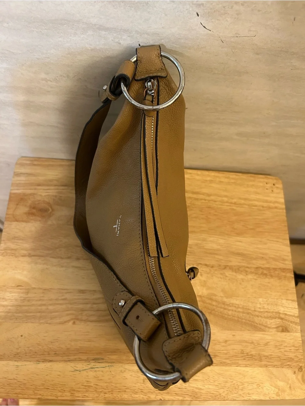 Tahari Pebbled leather hobo-style shoulder bag